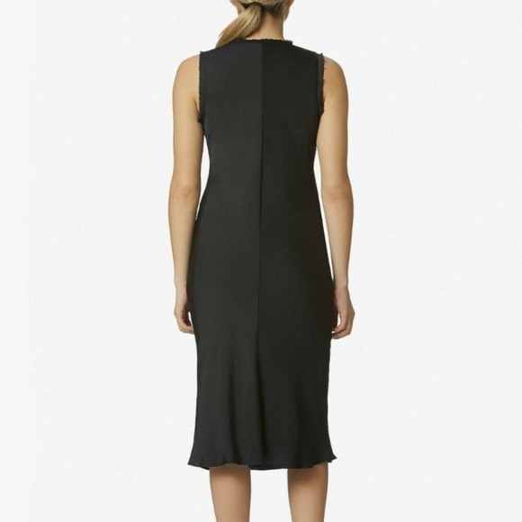 AVEC LES FILLES BLACK SLIP DRESS SZ LARGE - Picture 5 of 6